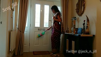Indian servant in red saree used and a. by her desi master - hindi sex film